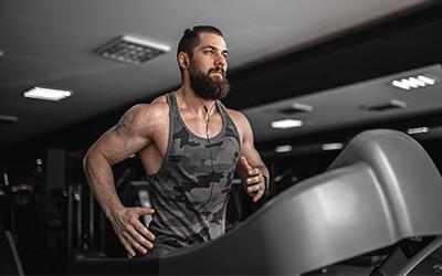 Conditioning work in a gym