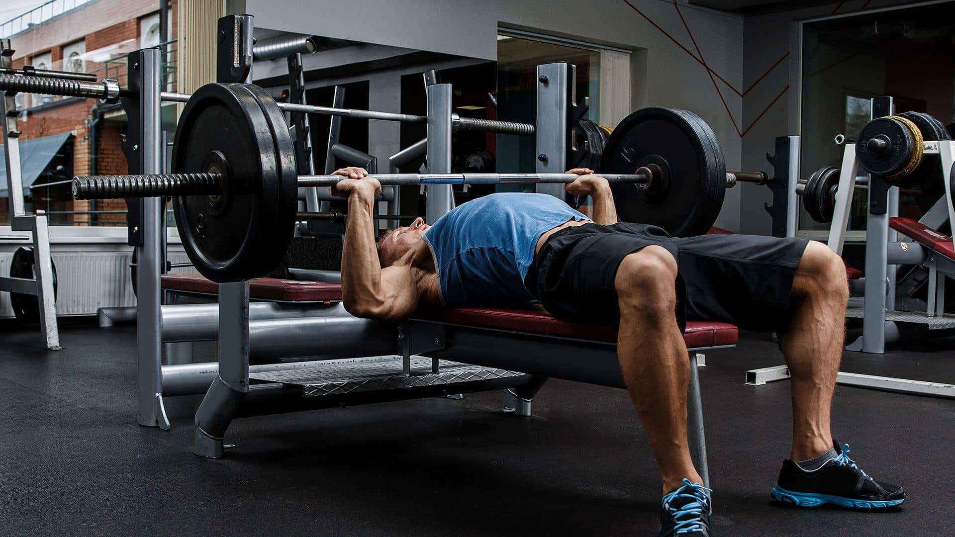 A lifter working through a barbell session