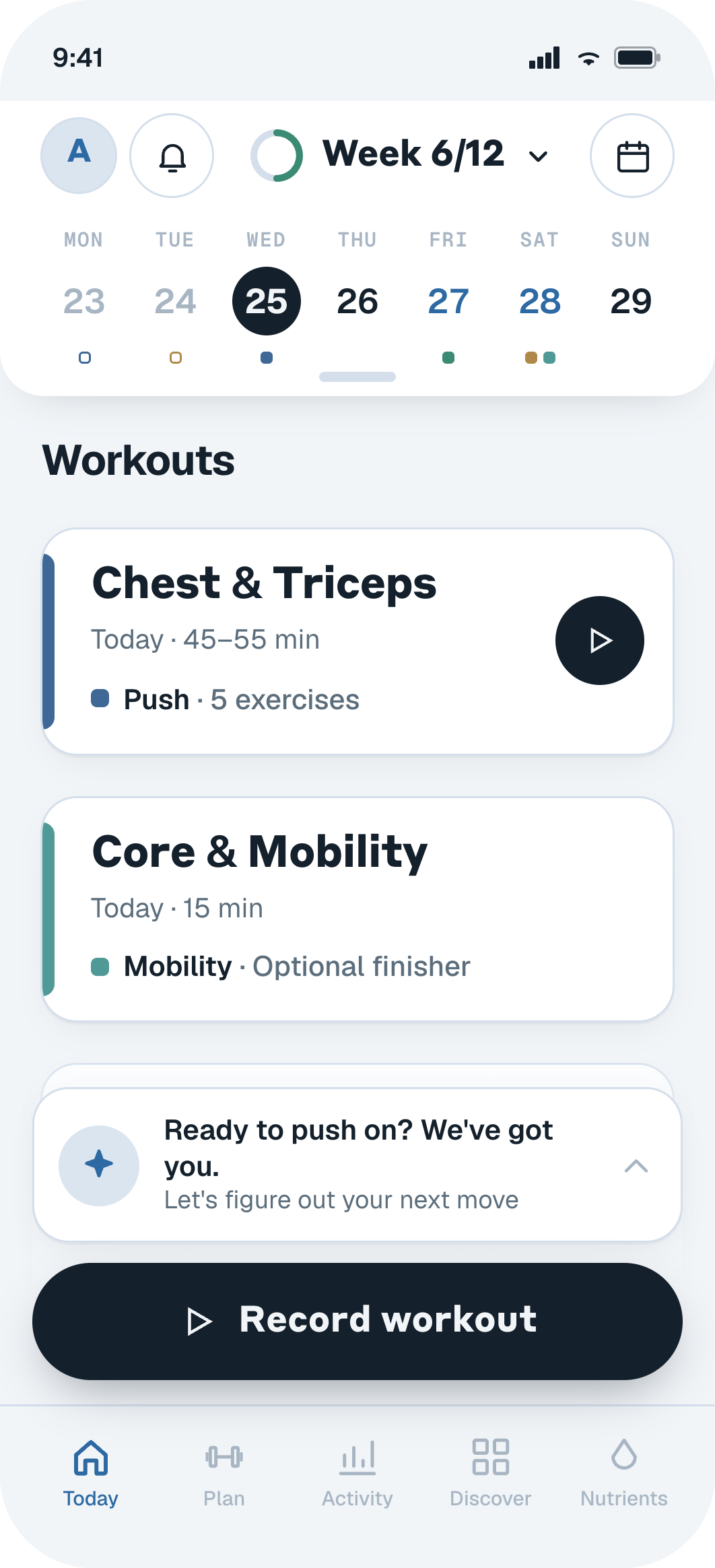 Fit4Gains app screen